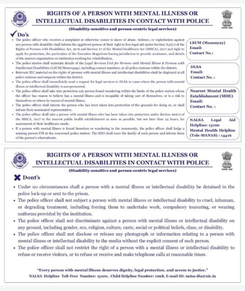 Rights of A Person With Mental Illness or Interllectual Disabilites in Contact With Police