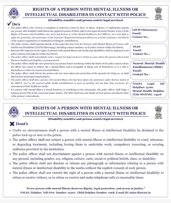 Rights of A Person With Mental Illness or Interllectual Disabilites in Contact With Police