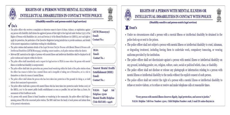 Rights of a Person with Mental Illness or Intellectual Disabilities in Contact with Police