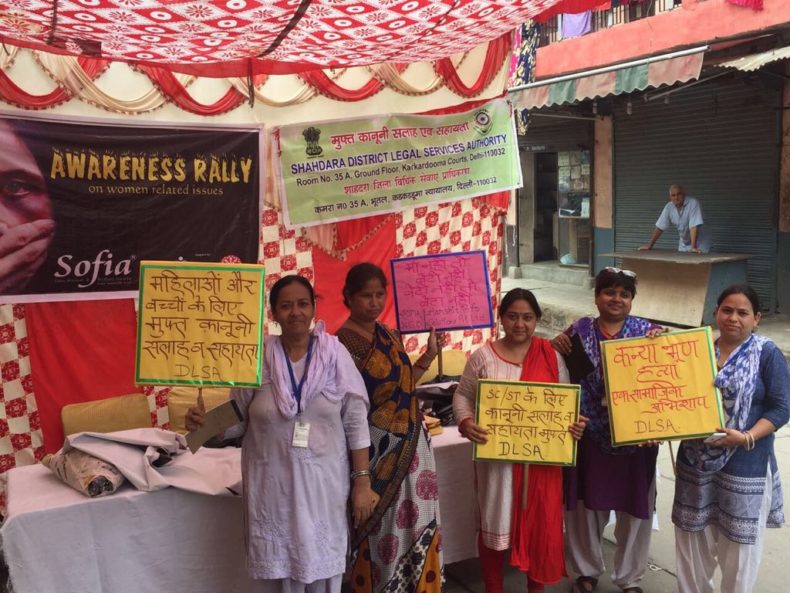 DLSA SHAHDARA and NORTH EAST Organized an Awareness Rally on Women related issues in the Brahmpuri area, Delhi on 07.07.2017