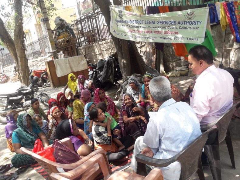 DLSA Shahdara in association with DLSA North East organized Legal Awareness Programme on the topic “Women’s Land and Property Rights” at G-Block, Gali No. 7, Janta Mazdoor Colony, Delhi on 12.04.2018.