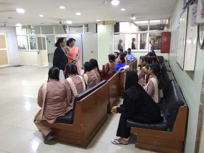 A visit of Students of Govt. Girls Senior Secondary School, Vivek Vihar, Phase-II, Delhi was convened by DLSA Shahdara on 11.04.2018