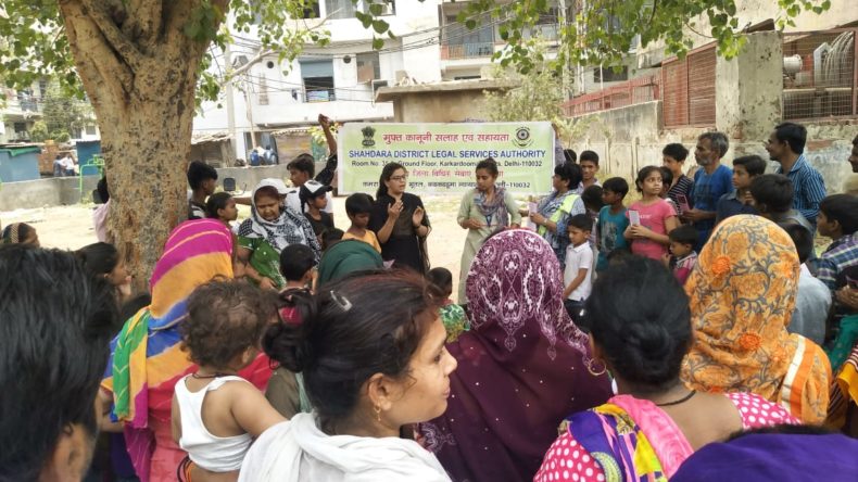 DLSA Shahdara in association with DLSA North East organized a Legal Awareness Programme in observance of “World Environment Day” on 05.06.2018 on the topic “Beat the Plastic” at Jhilmil Colony, Park of Sonia Camp, Dilshad Garden, Delhi.