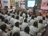 Legal Literacy Class on Module of Sexual Violence “Child Abuse and Violence-Interpersonal and Digital World” was conducted for Children studying in class 9th to 12th Class at Govt. Girls Senior Secondary School, New Usmanpur (Gautampuri), Delhi on 01.05.2019.