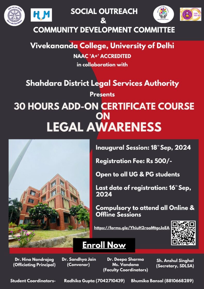 30 Hours Add-on Certificate Course on Legal Awareness