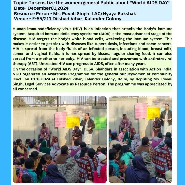 Awareness Session on the occasion of “World AIDS Day” on 01.12.2024