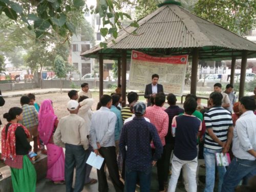 In the observance of Nationwide Campaign “**Connecting to Serve**” 09 Nov – 18 Nov), West DLSA organised *Legal Awareness Programme* at Slum area adjacent to *Outram Lanes, Delhi*
