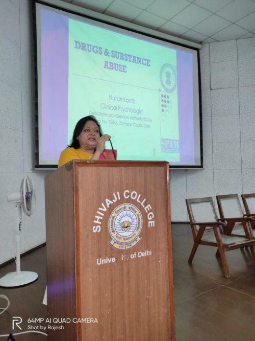 Awareness program on Drugs & Substance Abuse in Shivaji College.