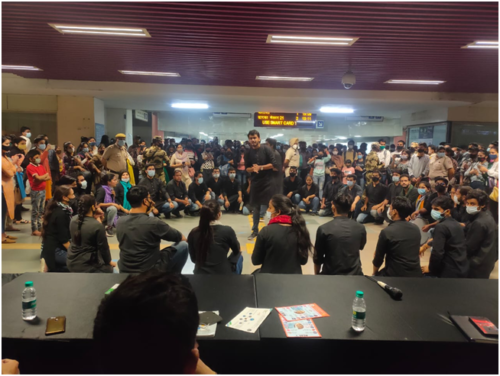 Nukkad Natak & Help Desk at Janakpuri Metro