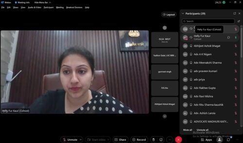 A Sensitization and Interactive session of LACs virtually on 17.07.23.