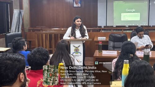 Ms. Rinku Parewa, Panel Advocate with the West District Legal Services Authority (DLSA), Tis Hazari Courts, conducted a legal awareness session at Bhartiya Vidya Peeth Deemed University on 16th July 2025 on the topic of “Creating Awareness Regarding the Functioning of DLSA.” The session aimed to familiarize students with the role, objectives, and functioning of the Legal Services Authorities at the district level. Ms. Parewa highlighted the various services provided by the DLSA, including free legal aid, compensation to victims under Delhi victim compensation scheme 2018, legal literacy initiatives, and support for marginalized sections of society. The interactive session also focused on how law students and future legal professionals can contribute to the mission of access to justice. The event served as an important step in sensitizing youth about their legal rights and responsibilities, while encouraging active participation in legal aid and justice delivery mechanisms.