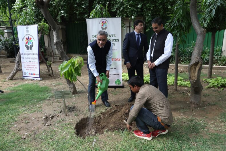 The Delhi State Legal Services Authority (DSLSA) organized a plantation drive on the occasion of World Environment Day on 05.06.2026